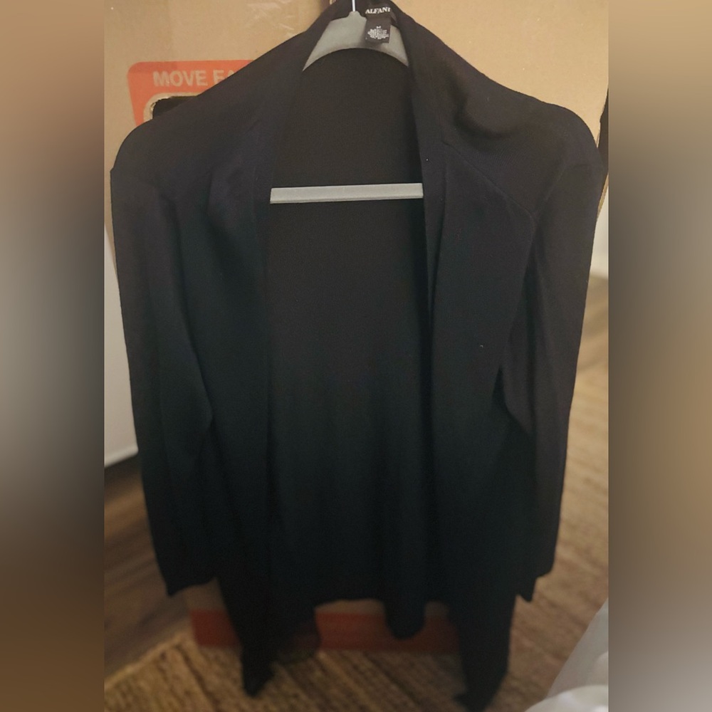 Alfani Black Sheer Duster